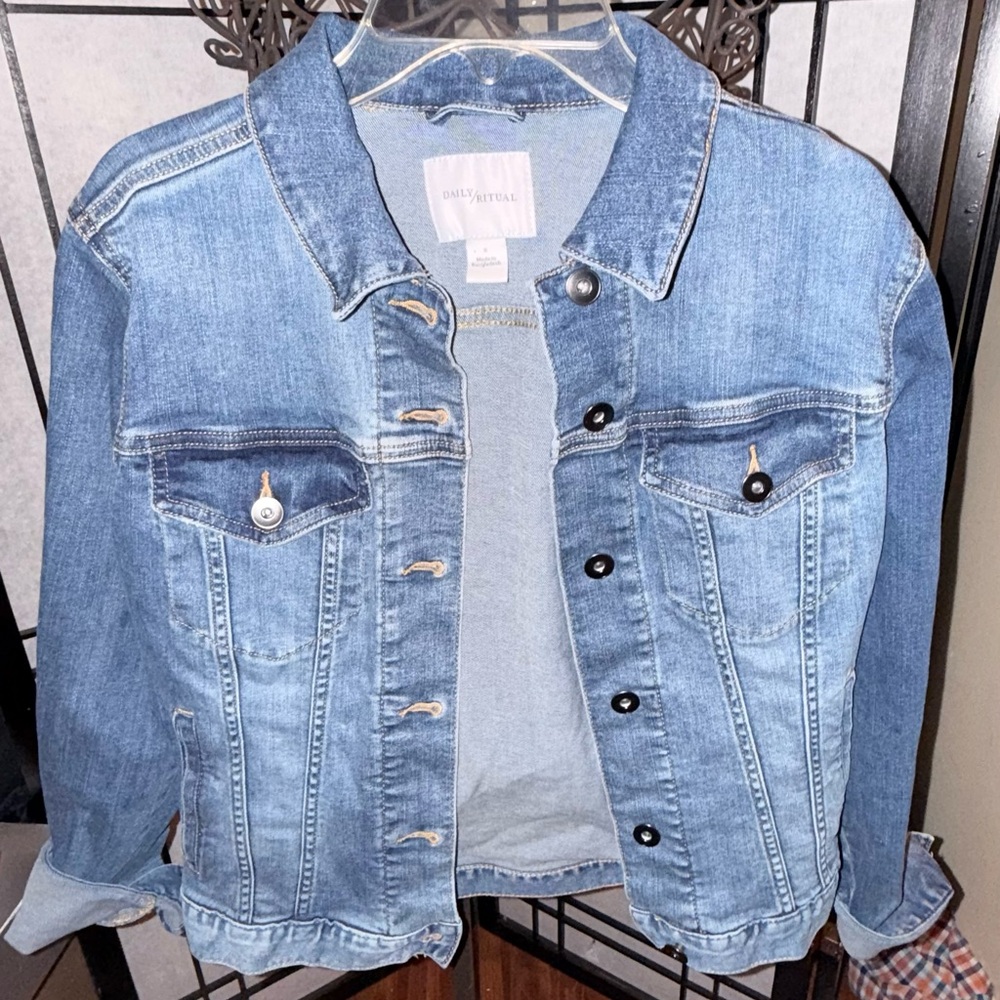 Daily Ritual Light Blue Denim Jacket
